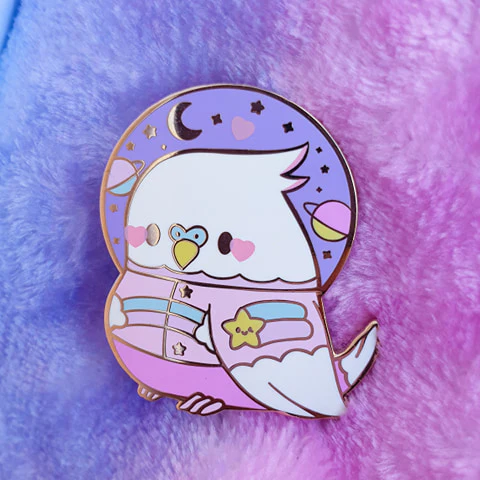 Astro Birb Kawaii Enamel Pin - Image 3