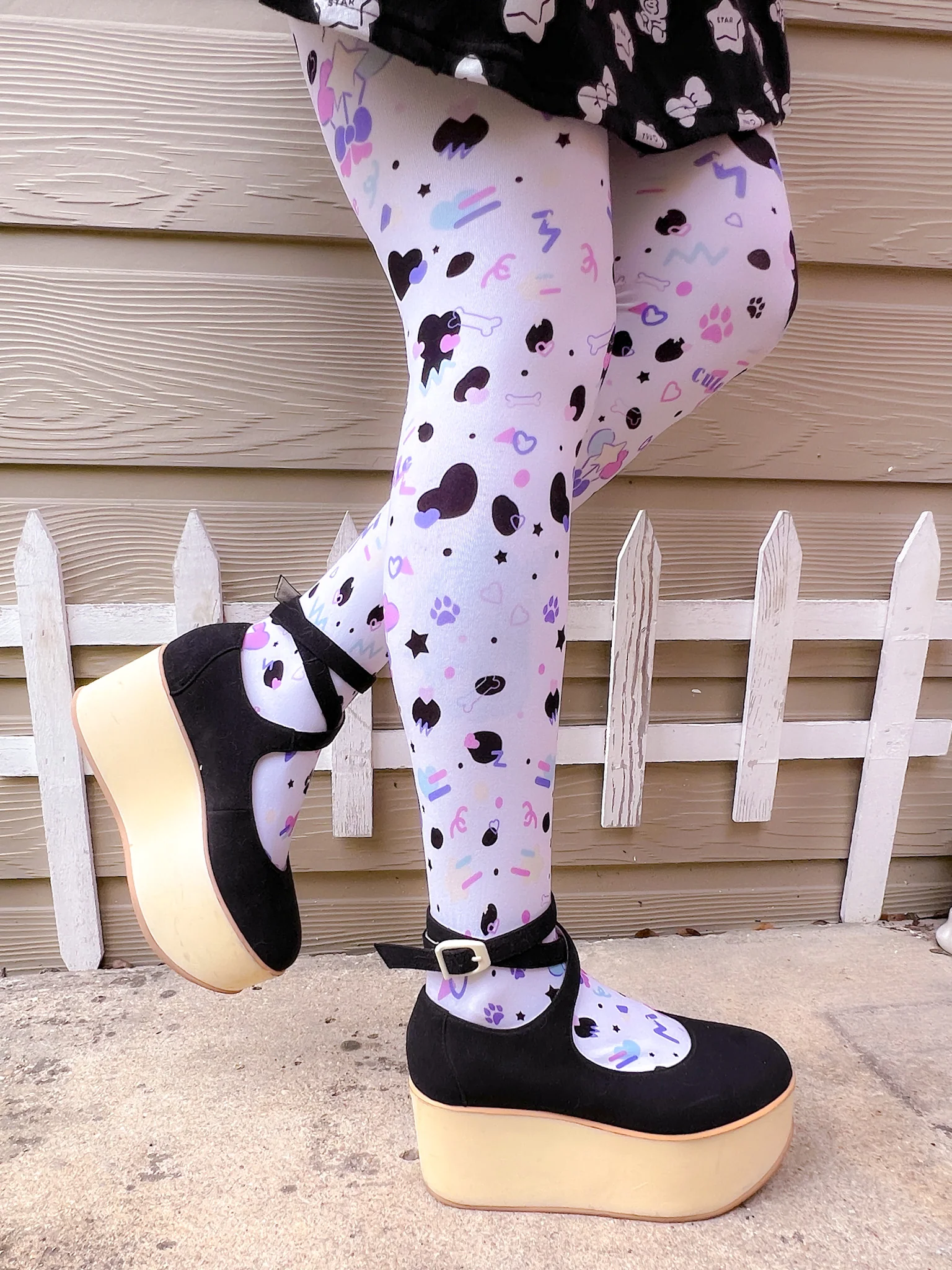 Dottie Dalmatian Unisex Tights - Image 3