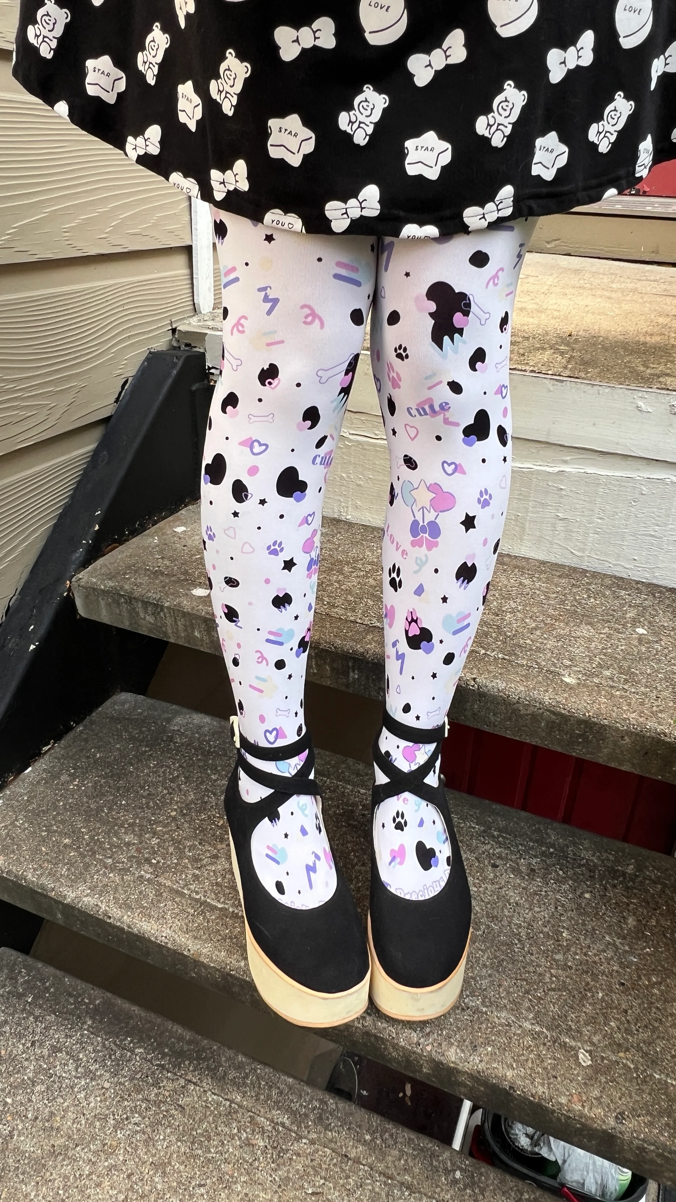 Dottie Dalmatian Unisex Tights - Image 4