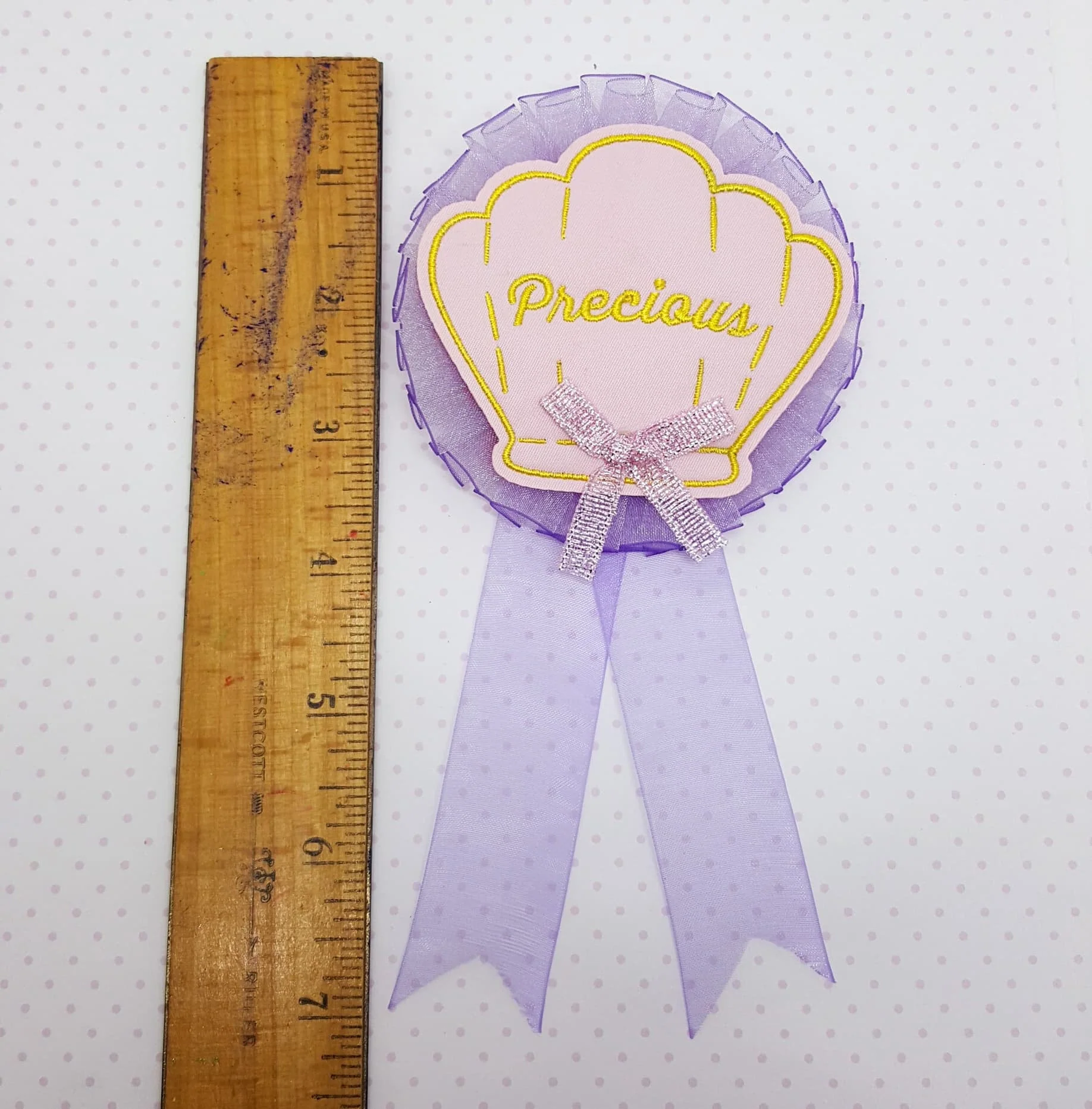 Precious Sea Shell Fabric Rosette - Image 3