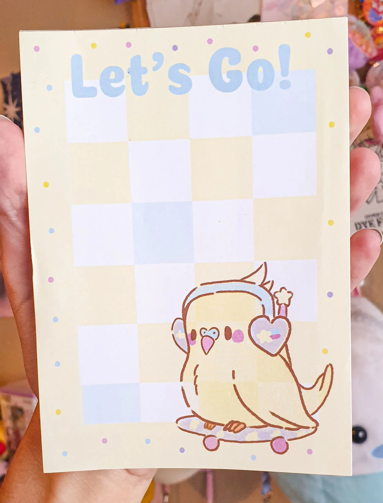 Let's Go! Sk8r Birb 4x6 Memo Pad - Image 4