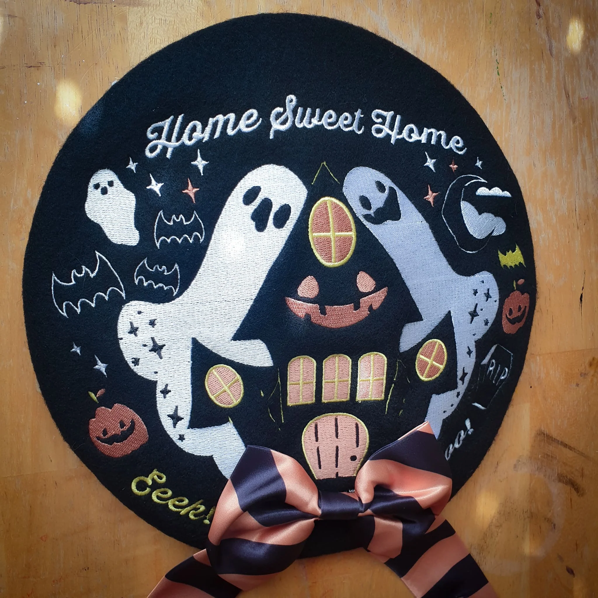 Home Sweet Home Haunted House Wool Beret - Image 5