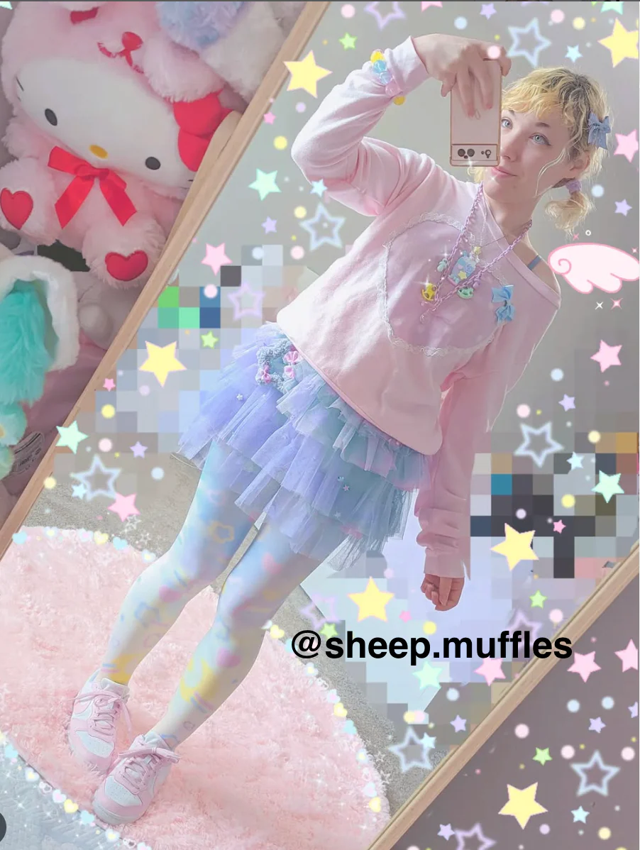 Rainbow Clouds Unisex Tights - Image 5