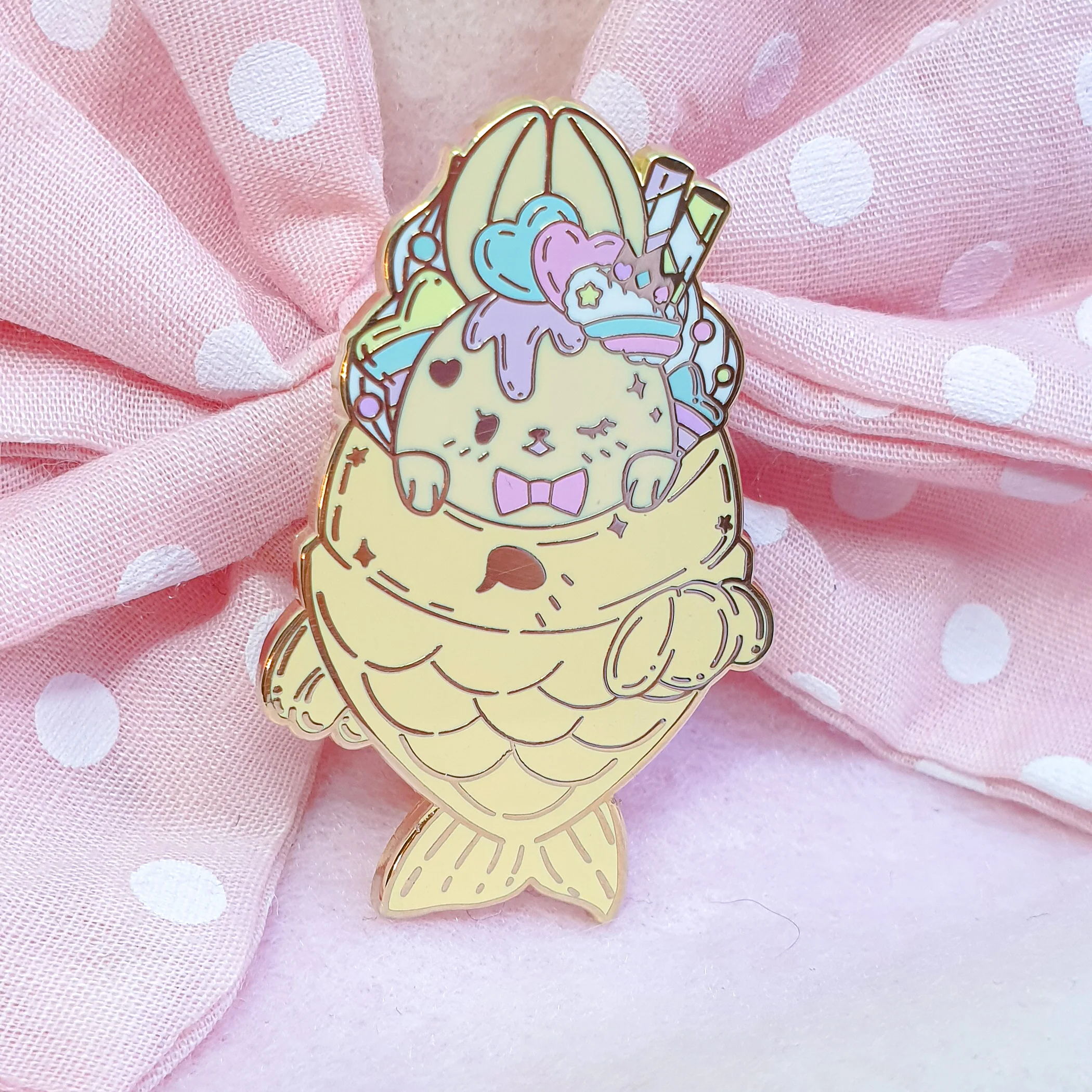 Taiyaki Parfait Party Hard Enamel Pin - Image 3